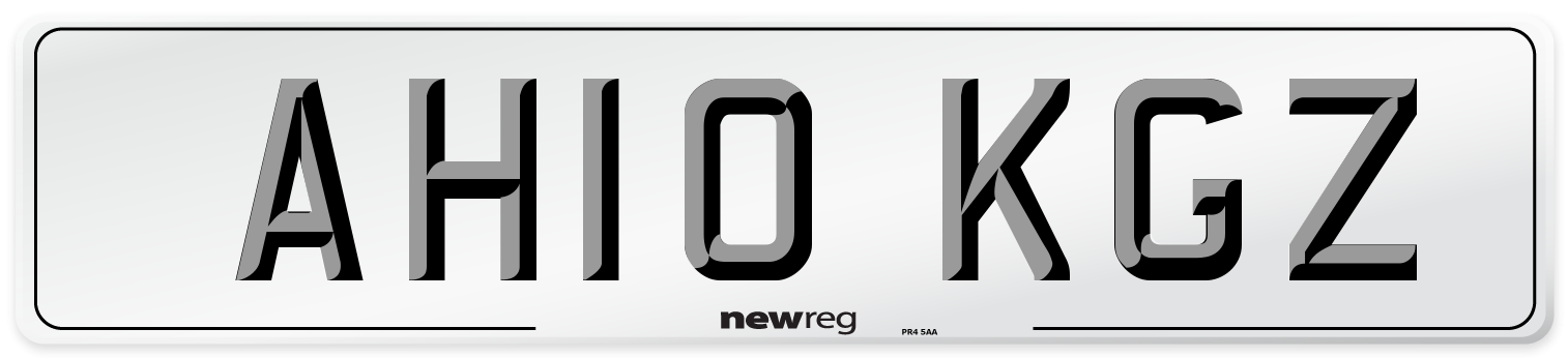 AH10 KGZ Number Plate from New Reg
